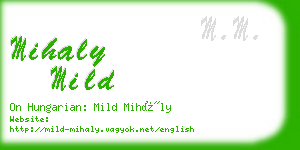 mihaly mild business card